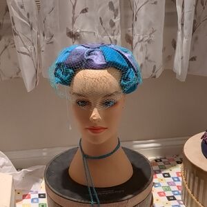Elegant Blue and Purple Women's Fascinator